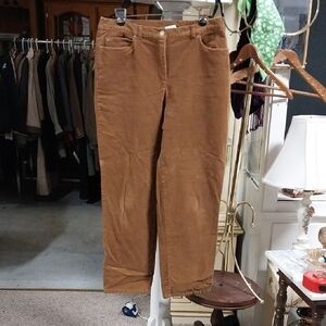 Ruby Rd. Women's Tan Corduroy Straight Leg Pants